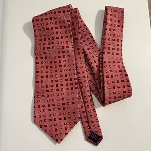 Brooks Brothers Pure Silk Woven Red Salmon Tie